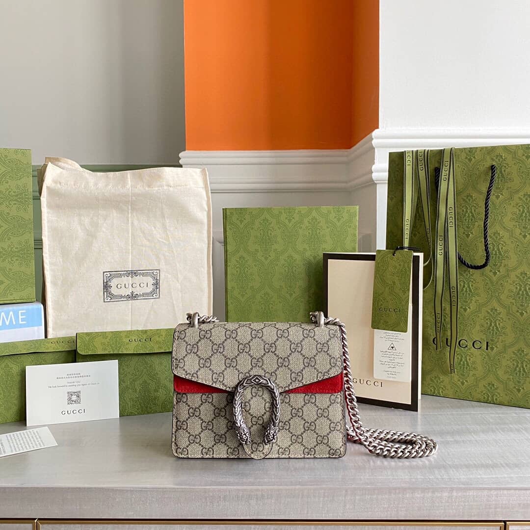 Gucci Dionysus Dupe Supreme Dionysus 2way Mini Chain Shoulder Bag Replica Red 421970