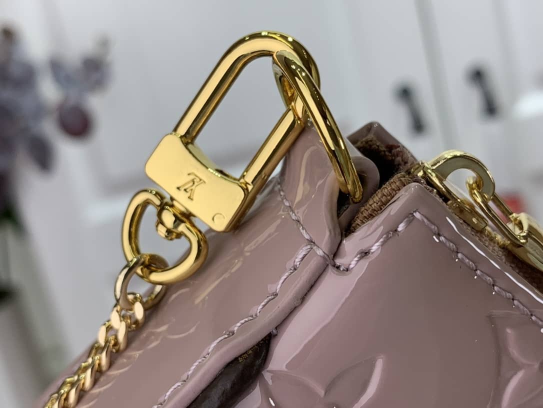 Louis Vuitton Pochette Dupe Monogram Vernis Accessories Replica Pouch Pink M58009