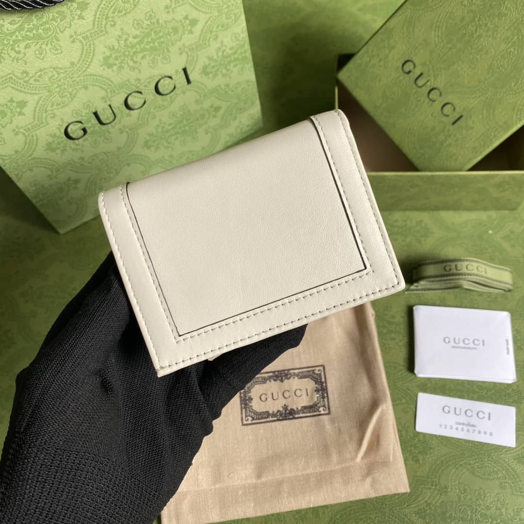 Gucci Diana Leather Card Case Wallet Replica 658244