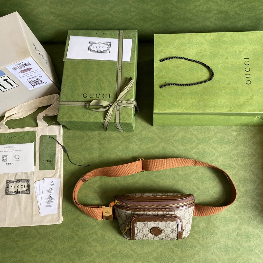 Best Replica Gucci Interlocking GG Supreme Belt Bag Replica 682933(ColaReps)