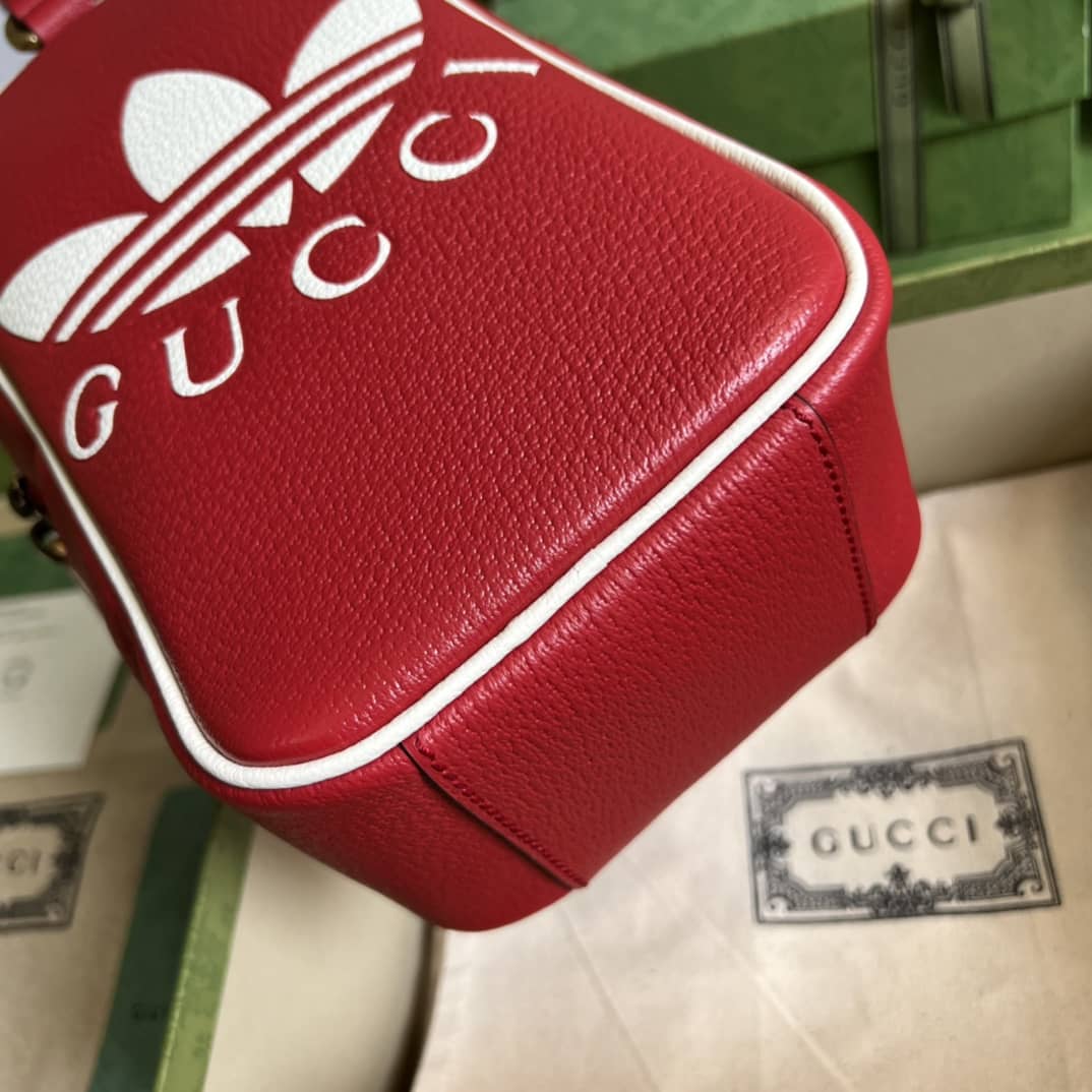 Gucci Adidas x Gucci Mini Top Handle Red 702387 Replica Clutch