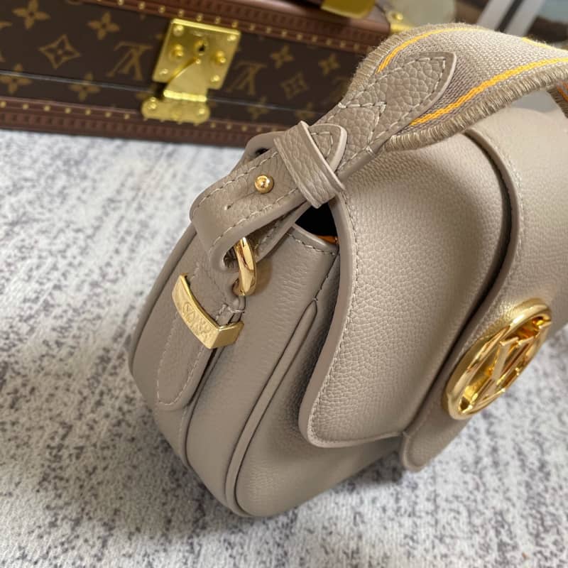 Louis Vuitton Pont 9 Soft MM Grained Calfskin Leather Replica Bag Brown M58968