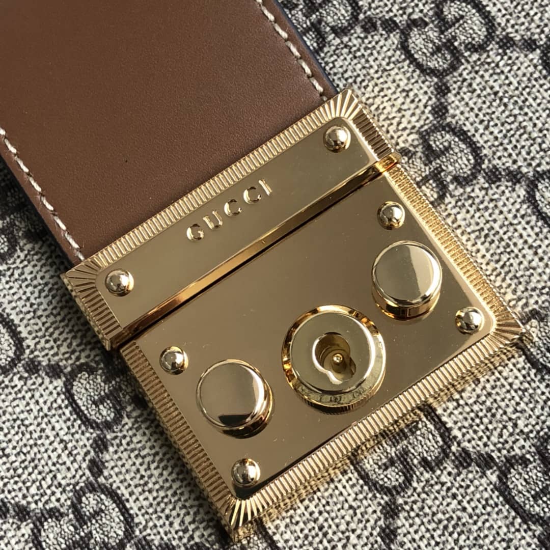 Gucci Padlock Medium GG Supreme Shoulder Bag Replica Brown 479197