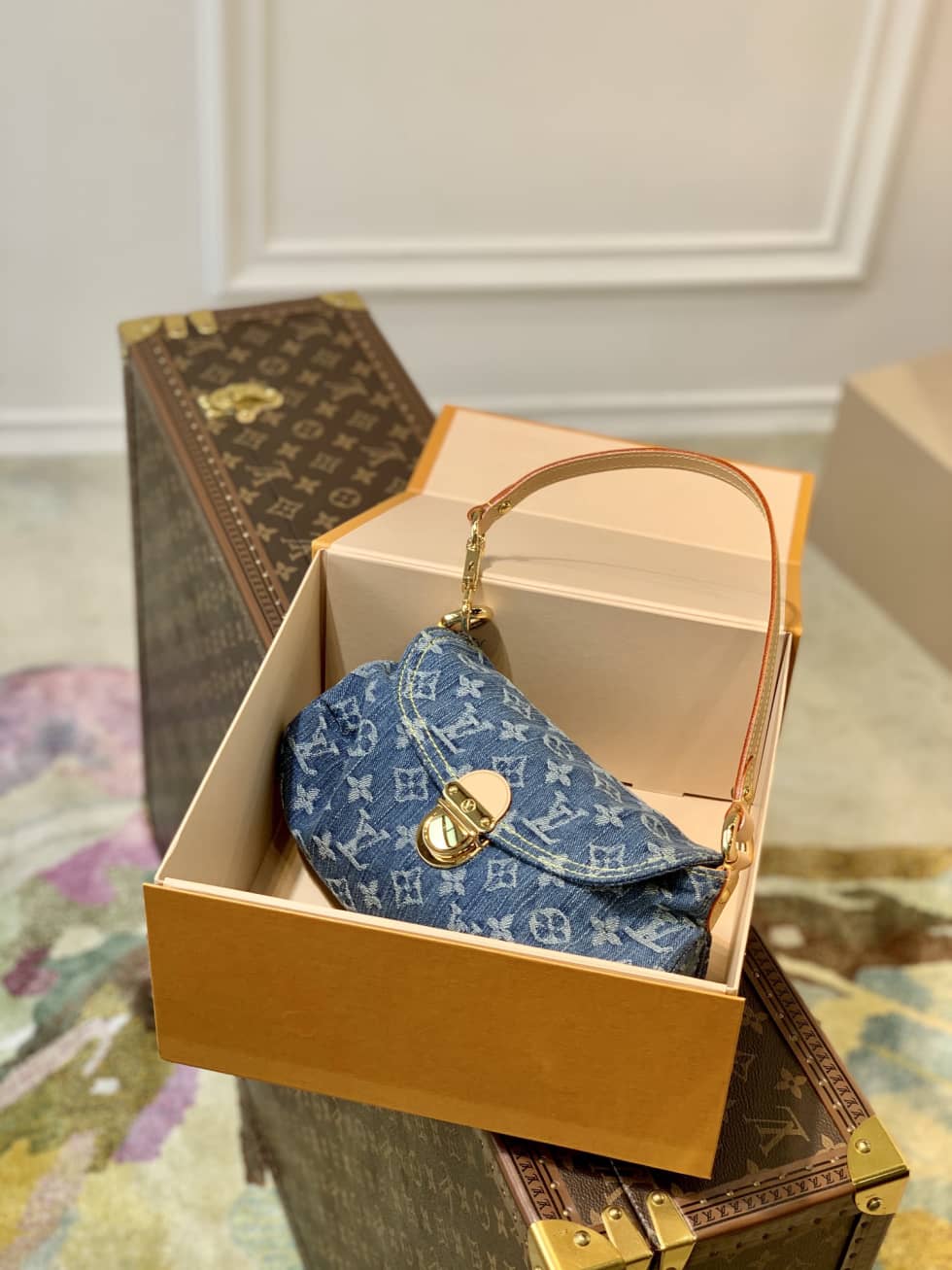 Louis Vuitton Mini Pleaty Denim Blue M95050 Replica Shoulder Bag