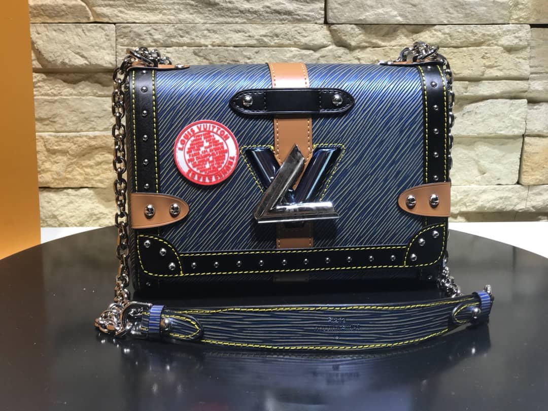 Louis Vuitton Twist MM Bag Blue M50296 Replica