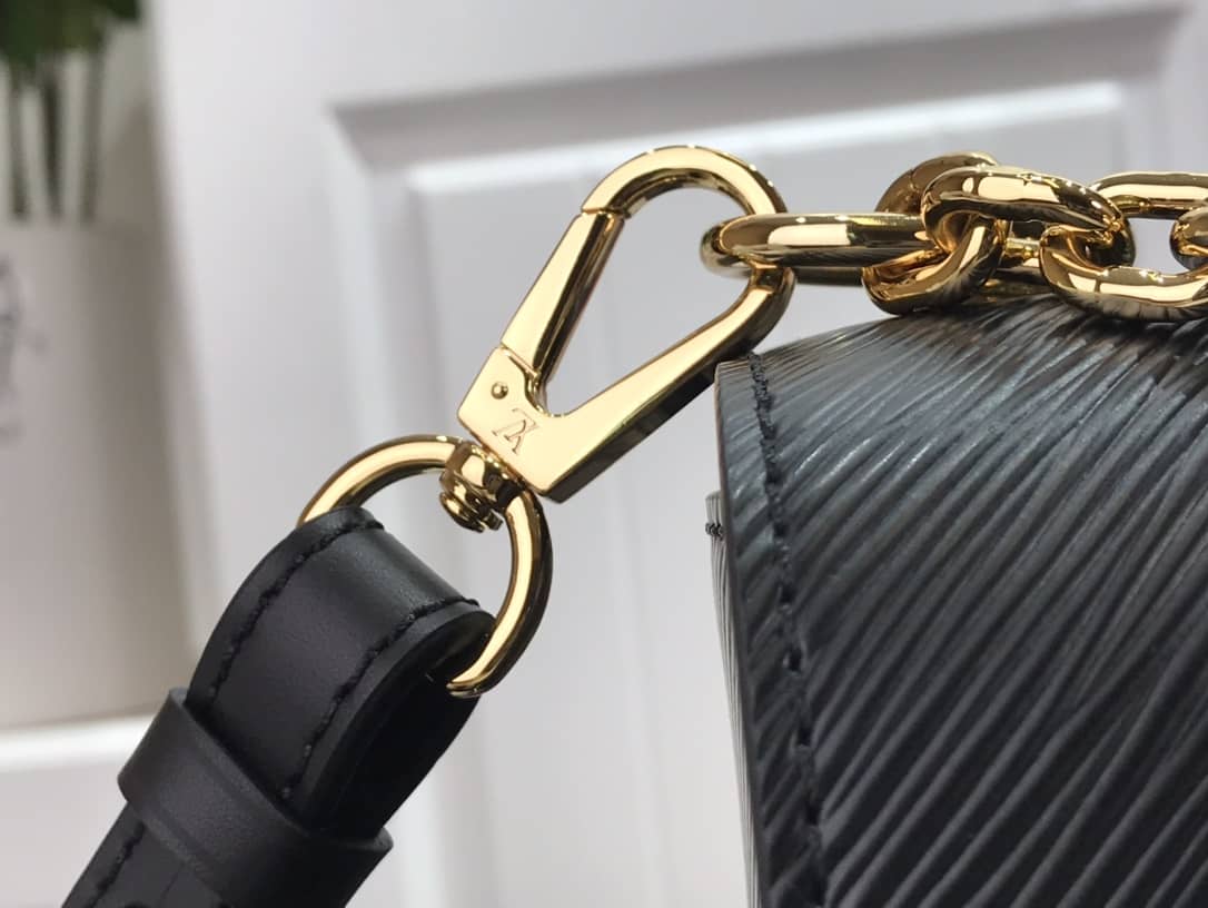Louis Vuitton Epi leather Twist MM Replica Handbag Black M57667