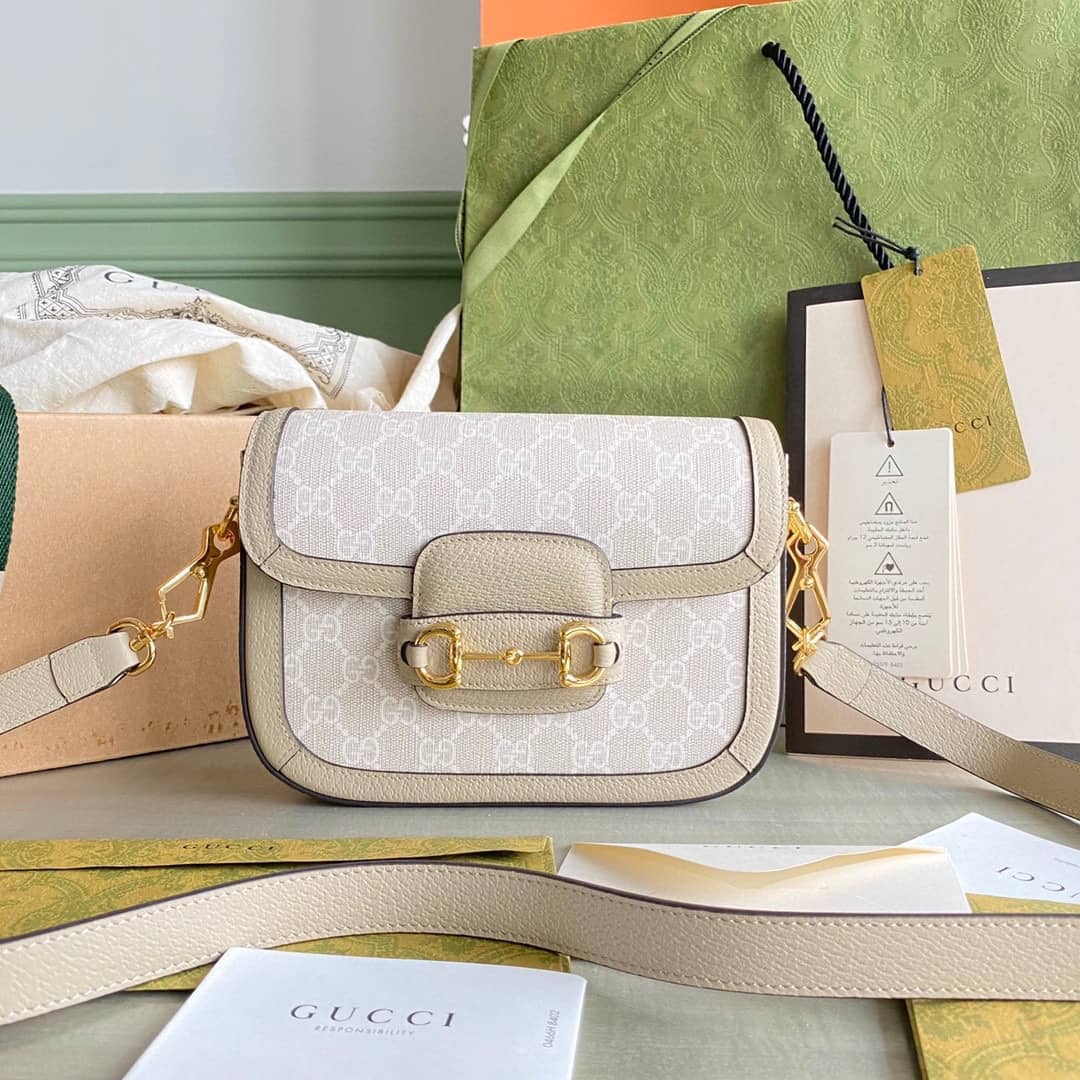Gucci Horsebit 1955 Mini Shoulder Bag White 658574 Replica