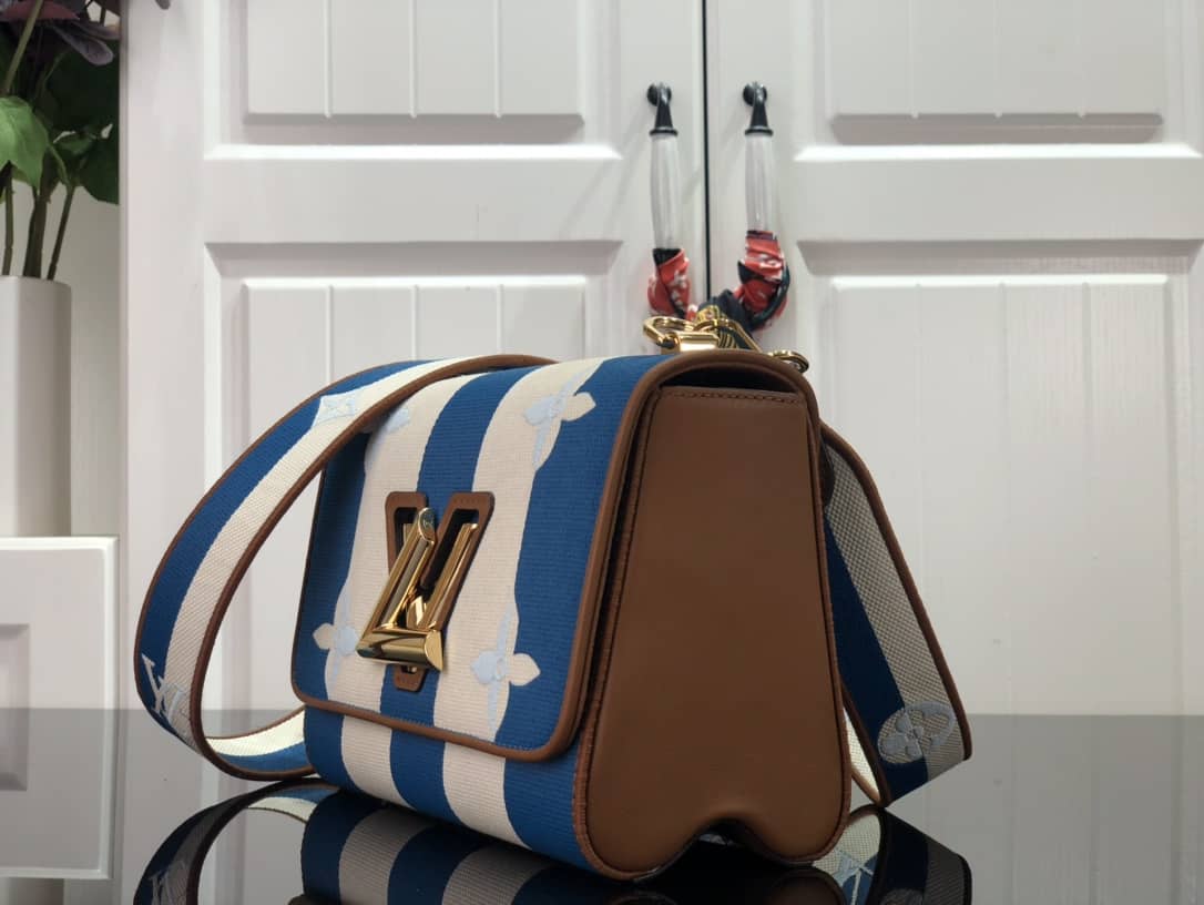 Louis Vuitton Embroidered Canvas Calf Leather Twist MM Replica Bag M57659