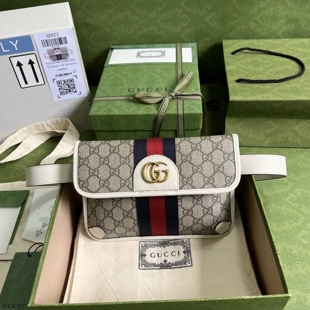 Gucci Ophidia White 674081 Replica Belt Bag