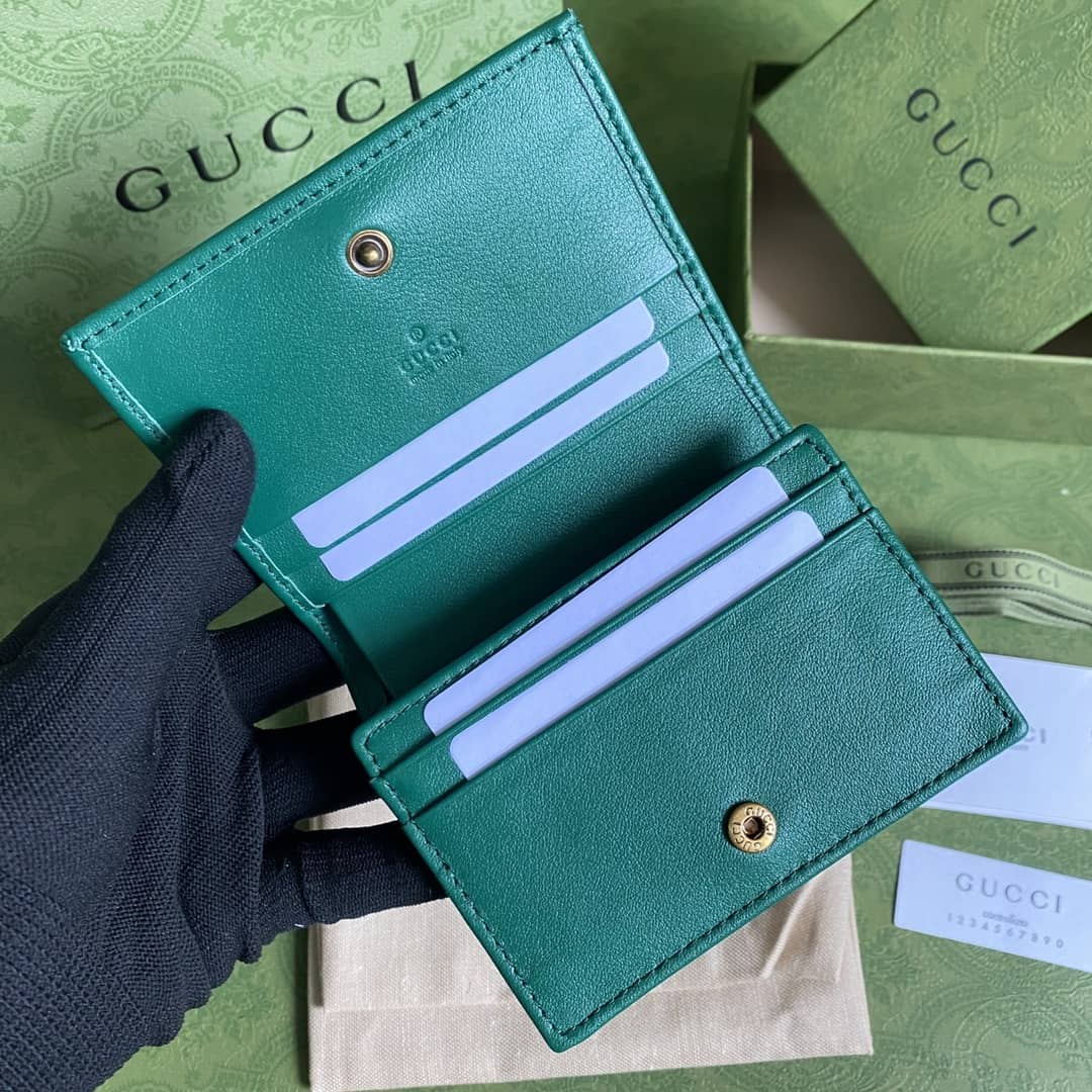 Gucci Diana Leather Card Case Wallet Replica 658244