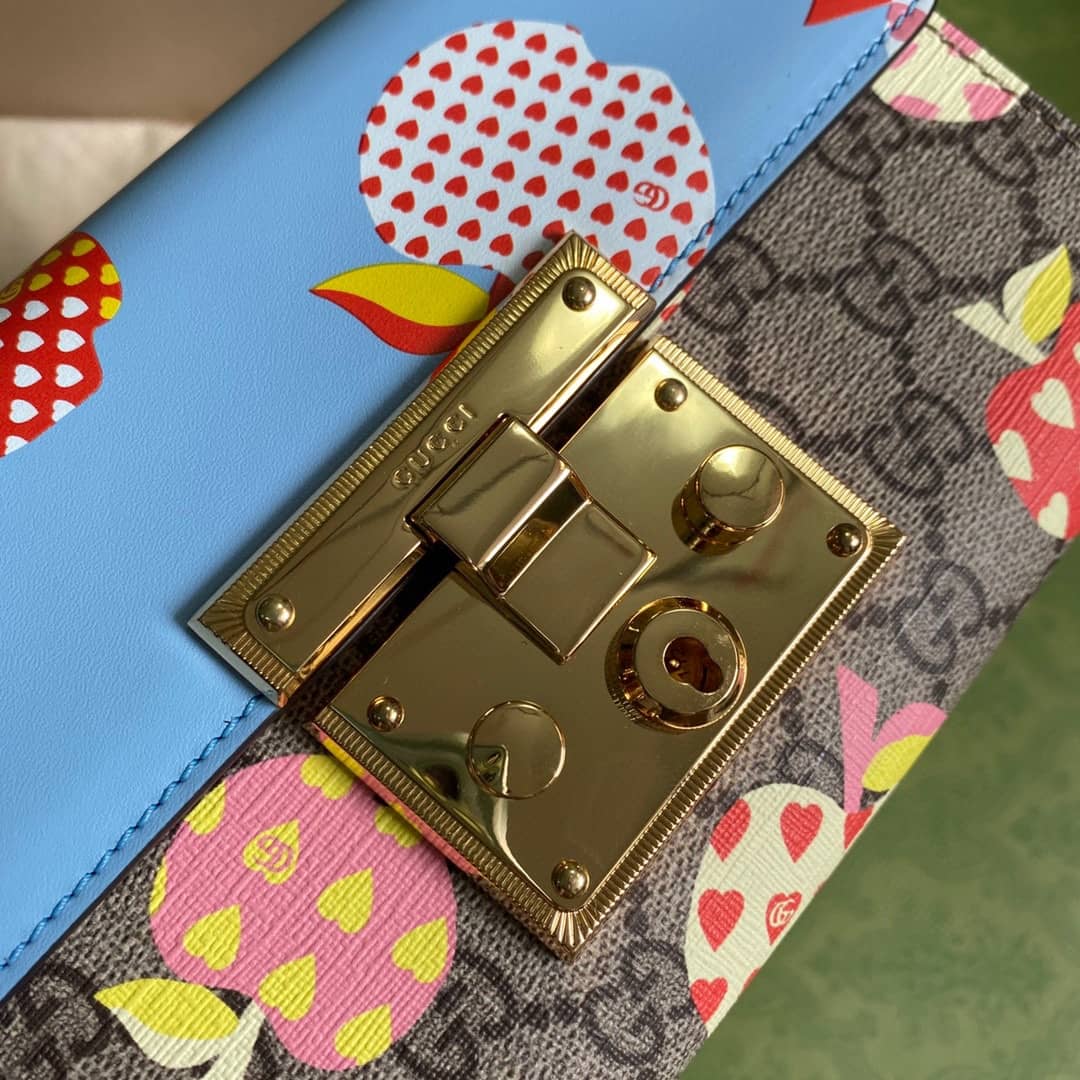 Gucci Padlock Small GG Chain Shoulder Bag Replica Blue 409487