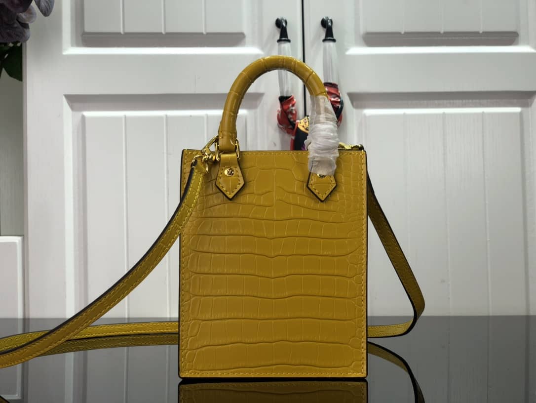 Louis Vuitton Petit Sac Plat Flat Shoulder Bag Replica Yellow M80169