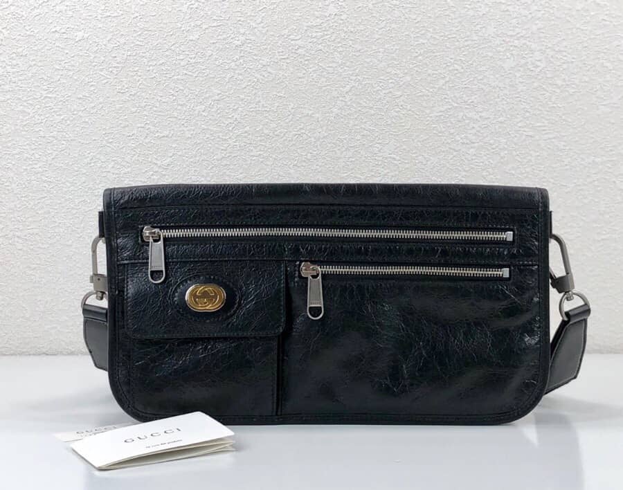Gucci Unisex Morpheus Leather Messenger Bag Replica 575837