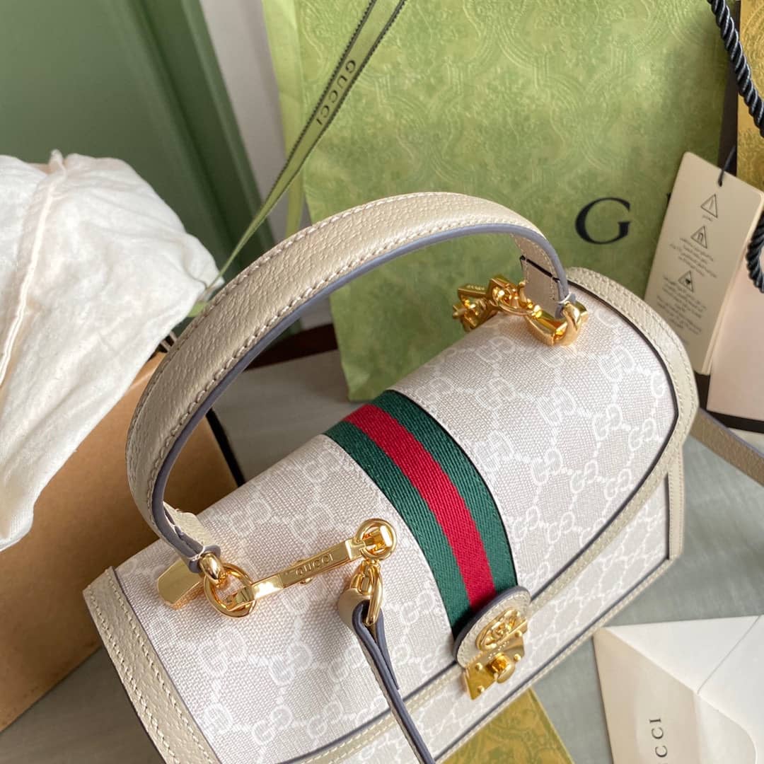 Gucci Ophidia Small Top Handle Shoulder Bag With Web 651055 Replica
