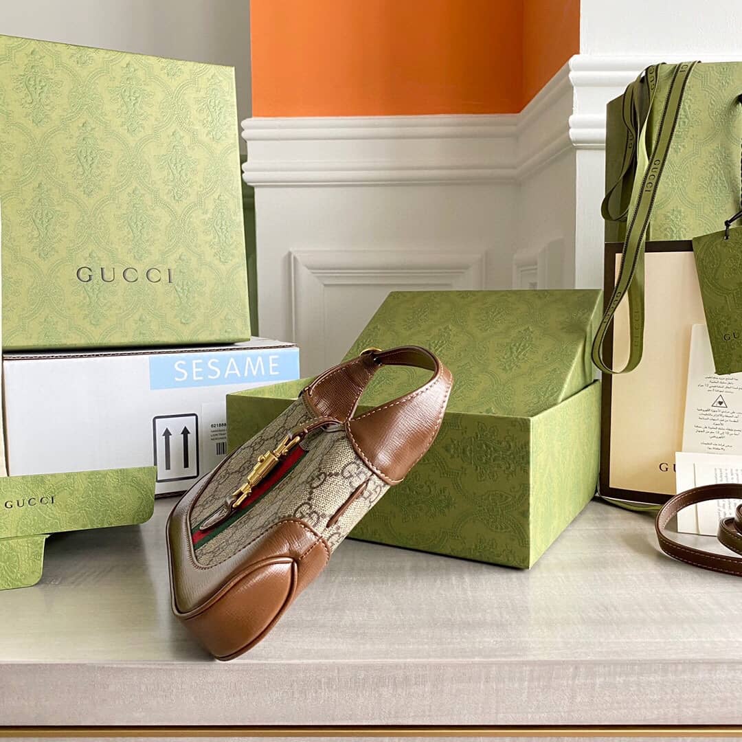 Gucci Jackie 1961 Mini Shoulder Bag Replica Brown 637092
