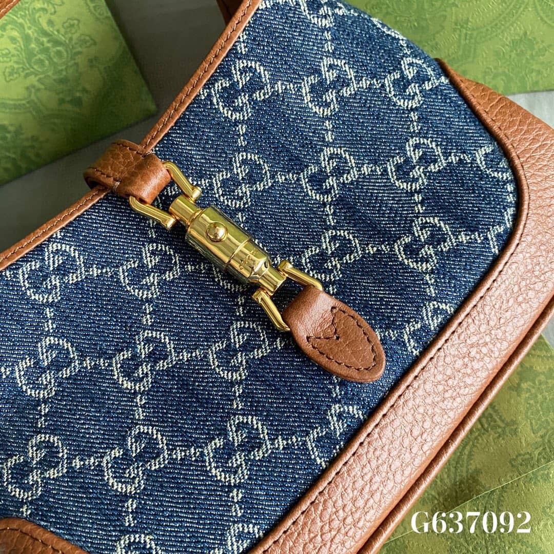 Gucci Jackie 1961 Mini Shoulder Bag Replica Blue 637092