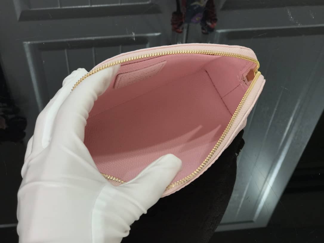 Louis Vuitton Pochette Dupe Monogram Cosmetic Pouch  Pink M47515