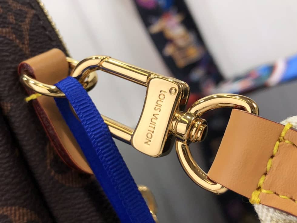 Louis Vuitton x Nigo Flap Double Pouch Brown M81005 Replica Phone Bag