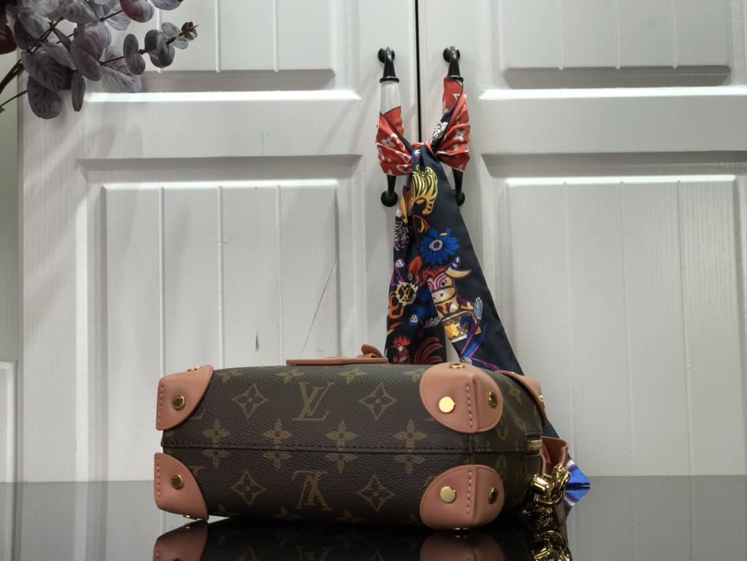 Louis Vuitton Petite Malle Souple Monogram Bag Replica Pink M45571