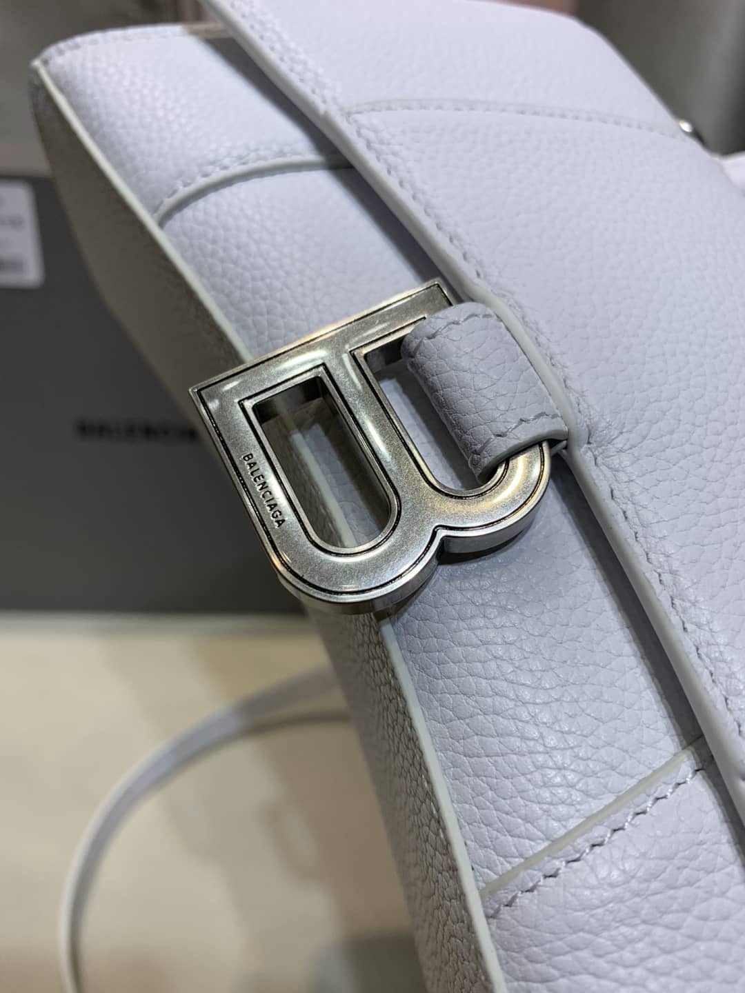 Balenciaga Hourglass Leather Top Handle Replica Bag