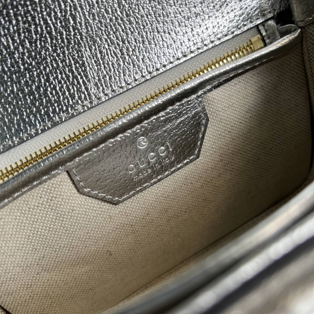 Gucci Bamboo 1947 Small Top Handle Bag 675797 Sliver Replica