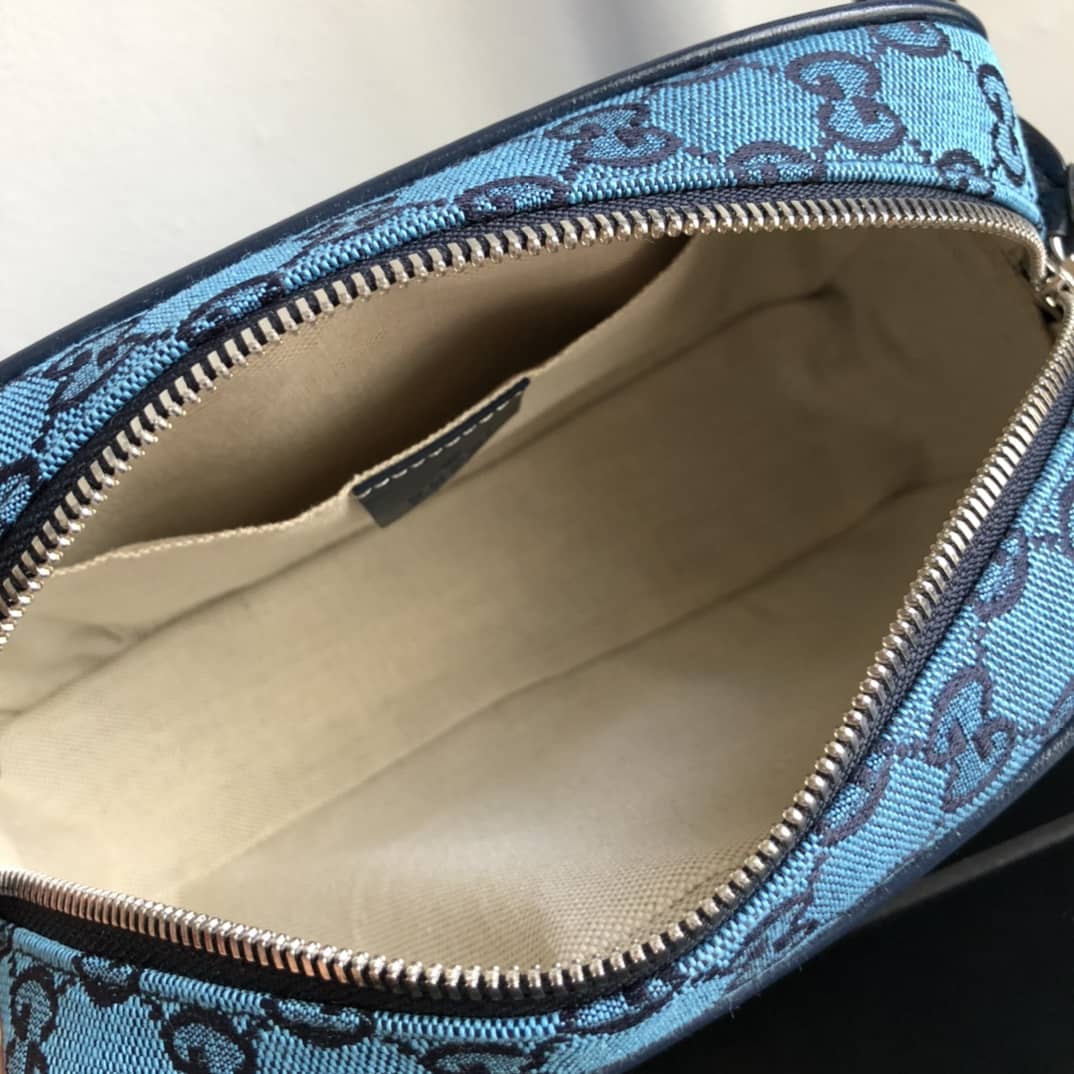 Gucci GG Marmont Small Shoulder Handbag Camera Bag Replica Blue 447632
