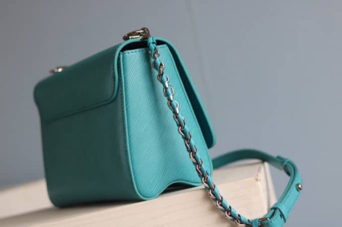 Louis Vuitton Twist MM Chain Leather Replica Bag Green M50282