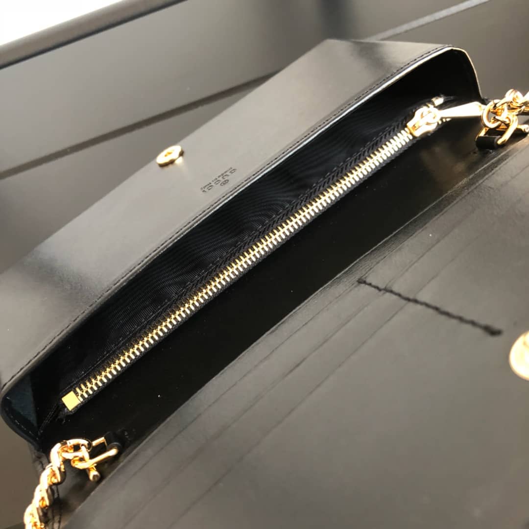Gucci GG Supreme Horsebit 1955 Chain Wallet Replica Black 621892