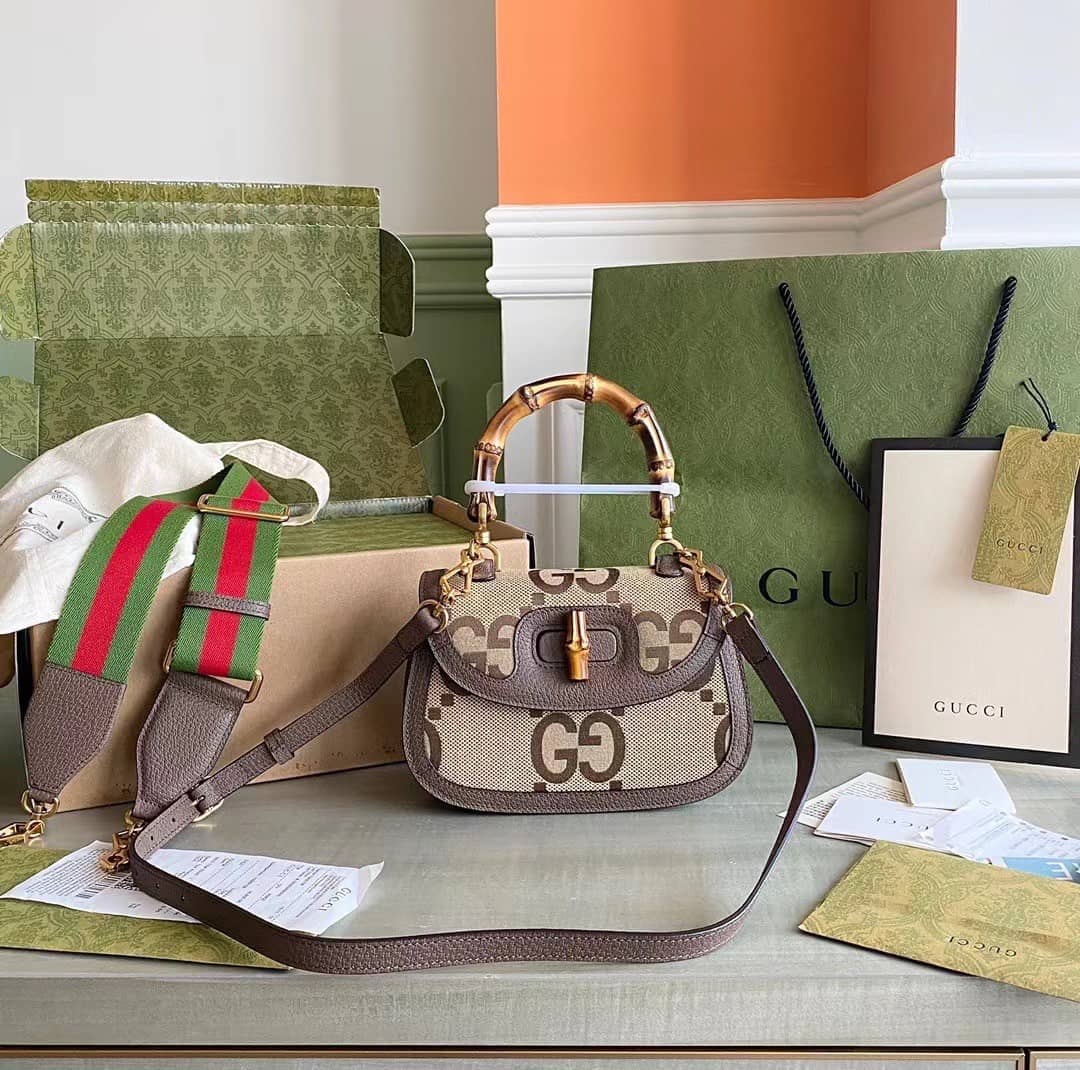 Gucci Bamboo 1947 Small Top Handle Crossbody Bag 675797 Replica