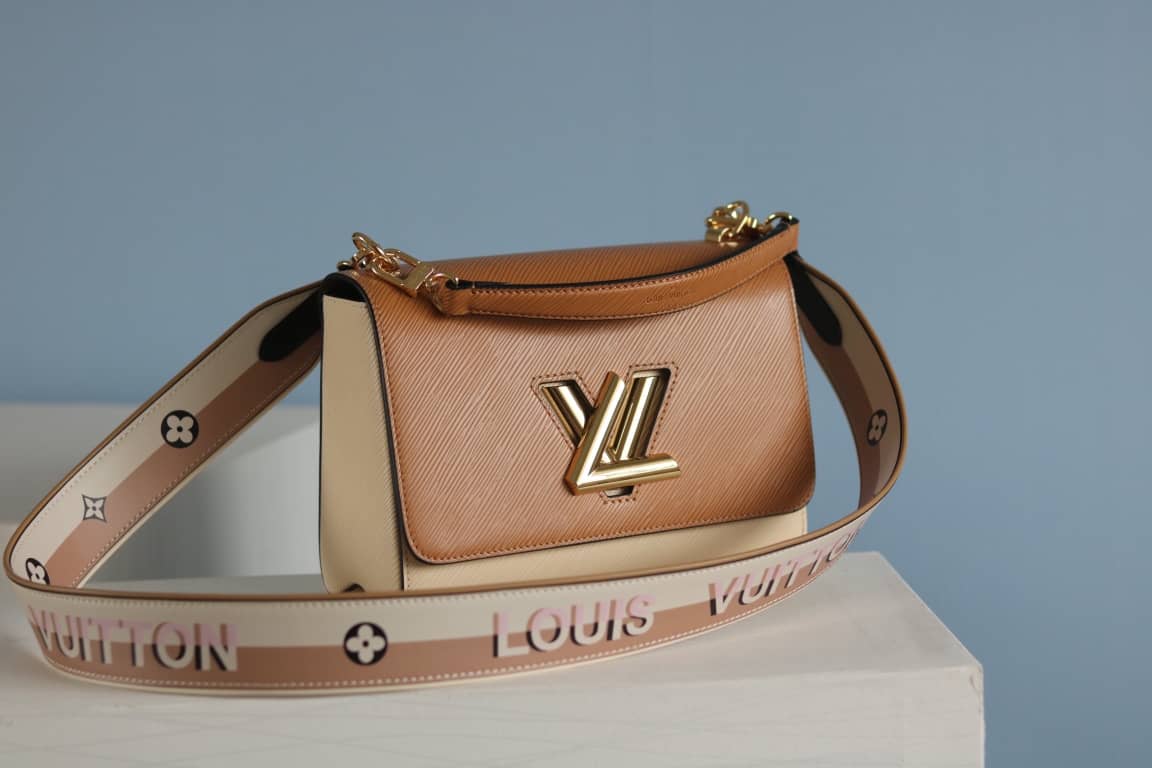 Louis Vuitton Textured Epi Leather Twist Series Bag Brown