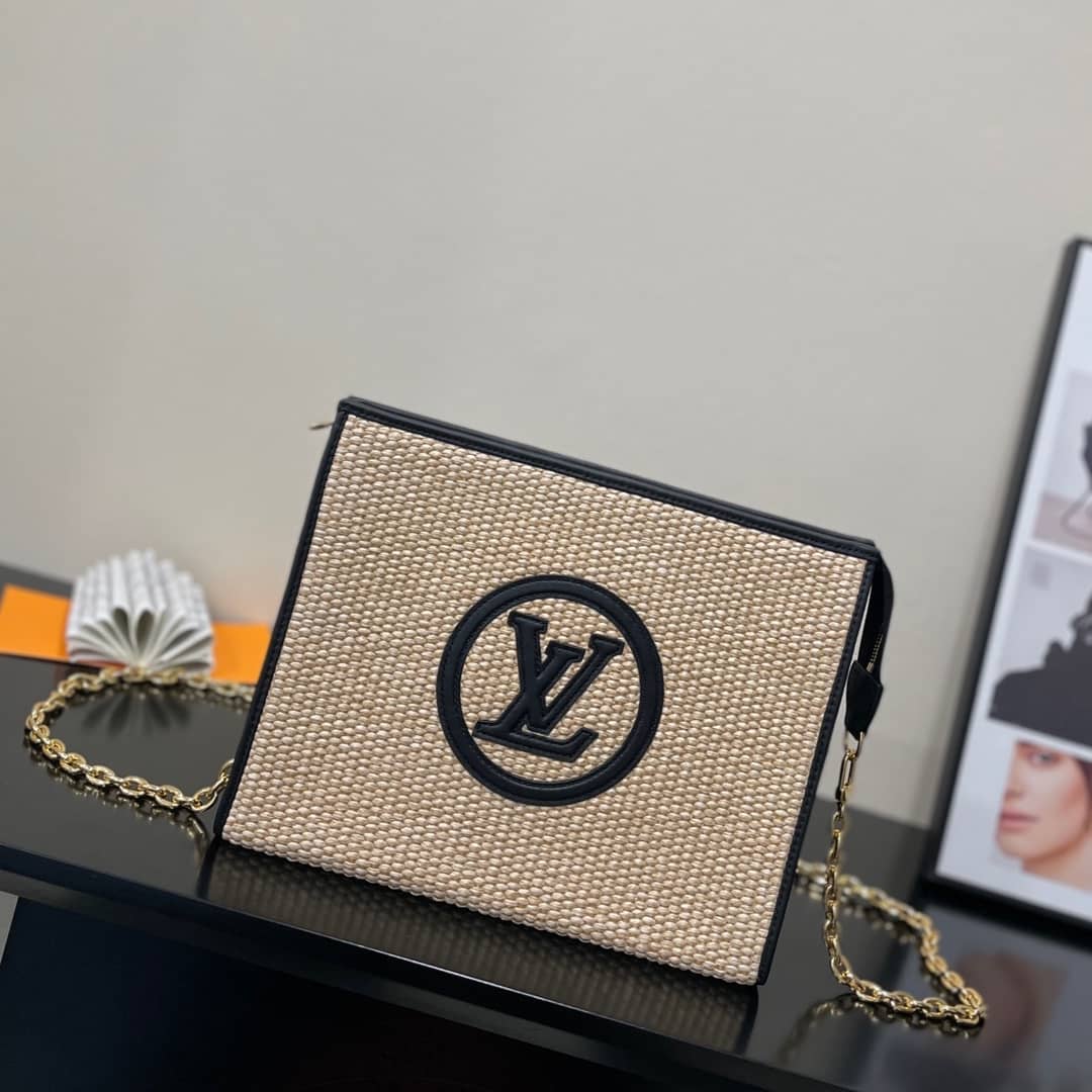 Louis Vuitton Toiletry Pouch on Chain Circle Logo M81366 Replica