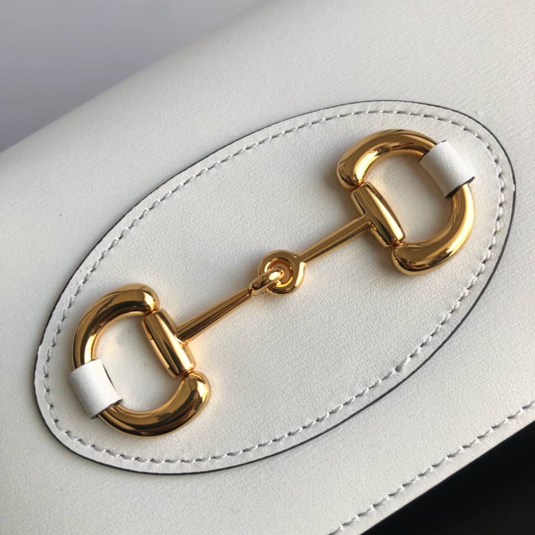 Gucci GG Supreme Horsebit 1955 Chain Wallet Replica White 621892