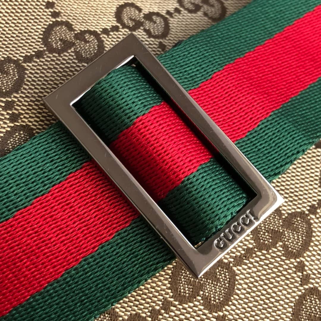 Gucci GG Canvas Shoulder Bag Replica Brown 189749