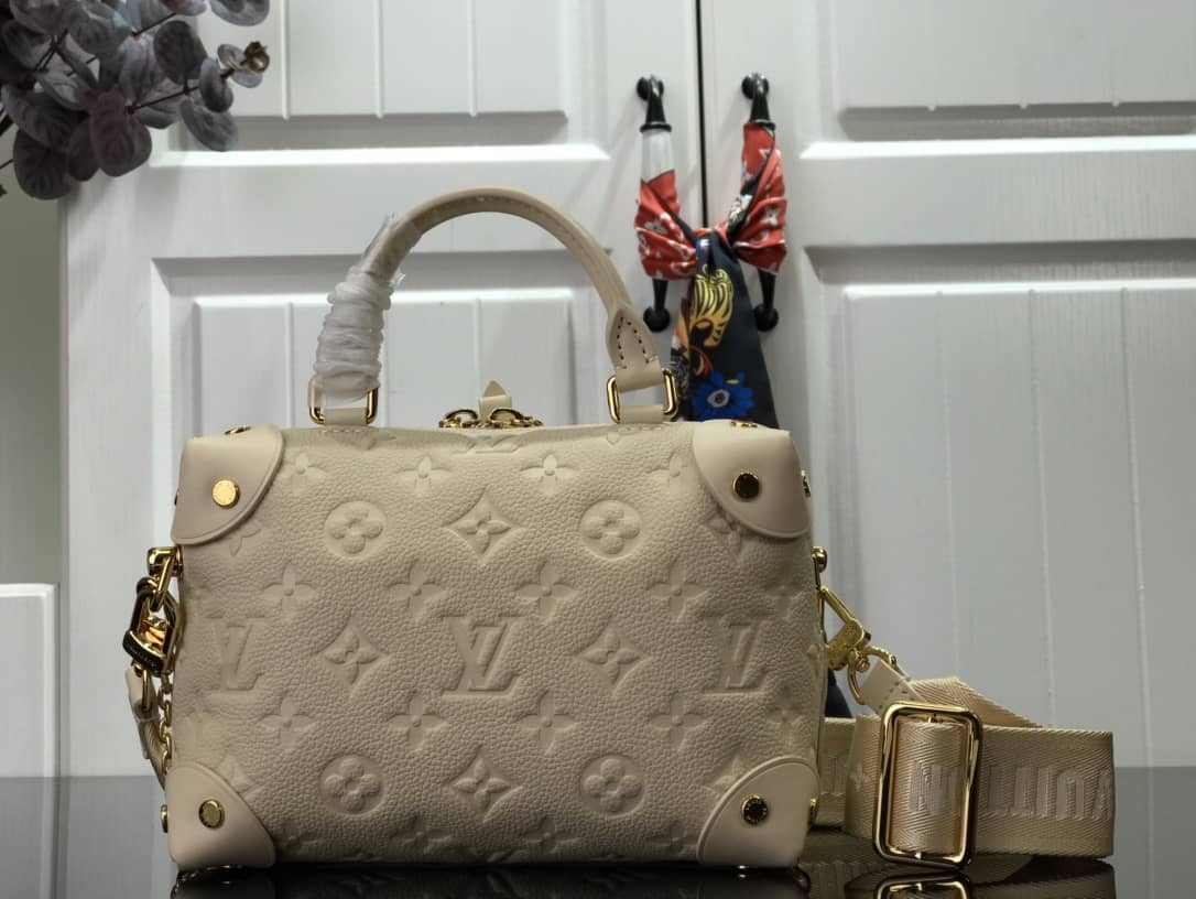 Best Replica Louis Vuitton Petite Malle Souple Monogram Replica Bag Beige M45571(ColaReps)