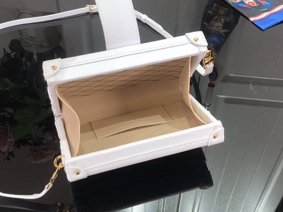 Louis Vuitton Petite Malle Monogram Flou White M20745 Replica Trunk Box