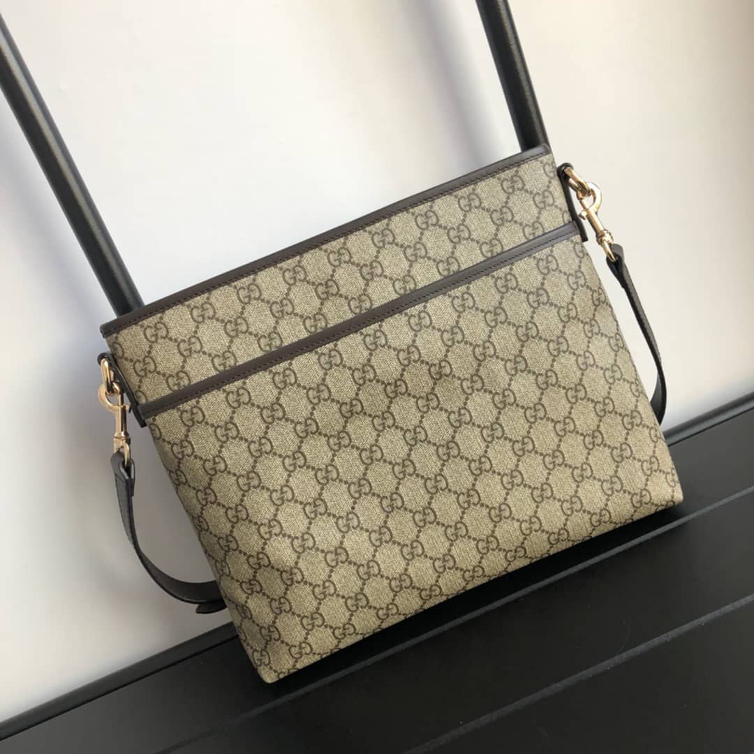 Gucci GG Supreme Shoulder Bag Replica Brown 388924