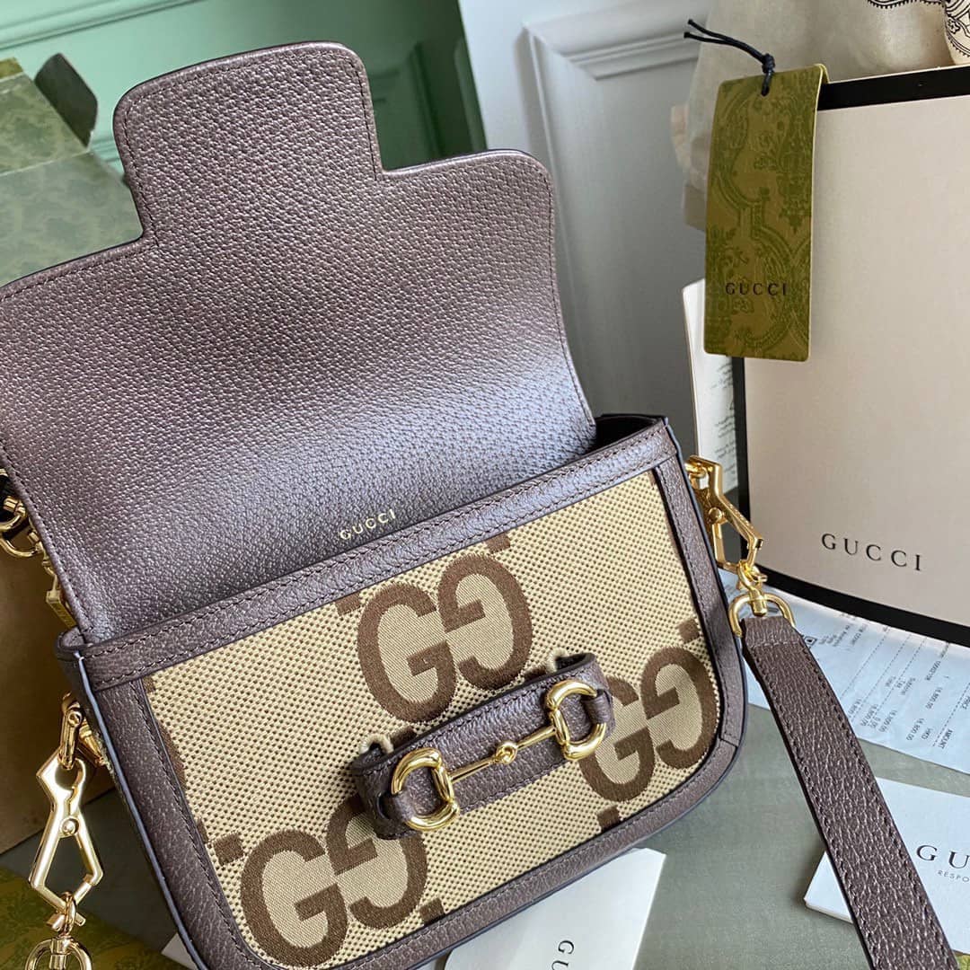 Gucci Horsebit 1955 Mini Shoulder Bag Brown 658574 Replica
