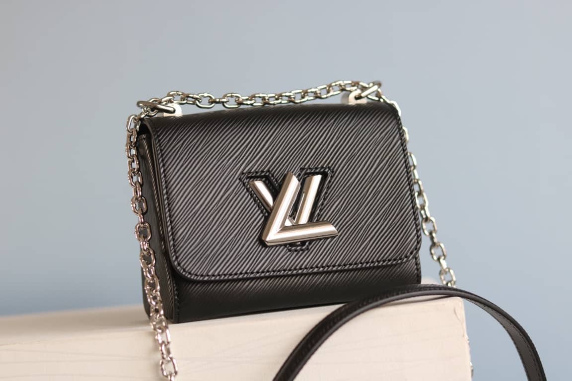 Louis Vuitton Replica Twist MM Epi Leather Bag Black