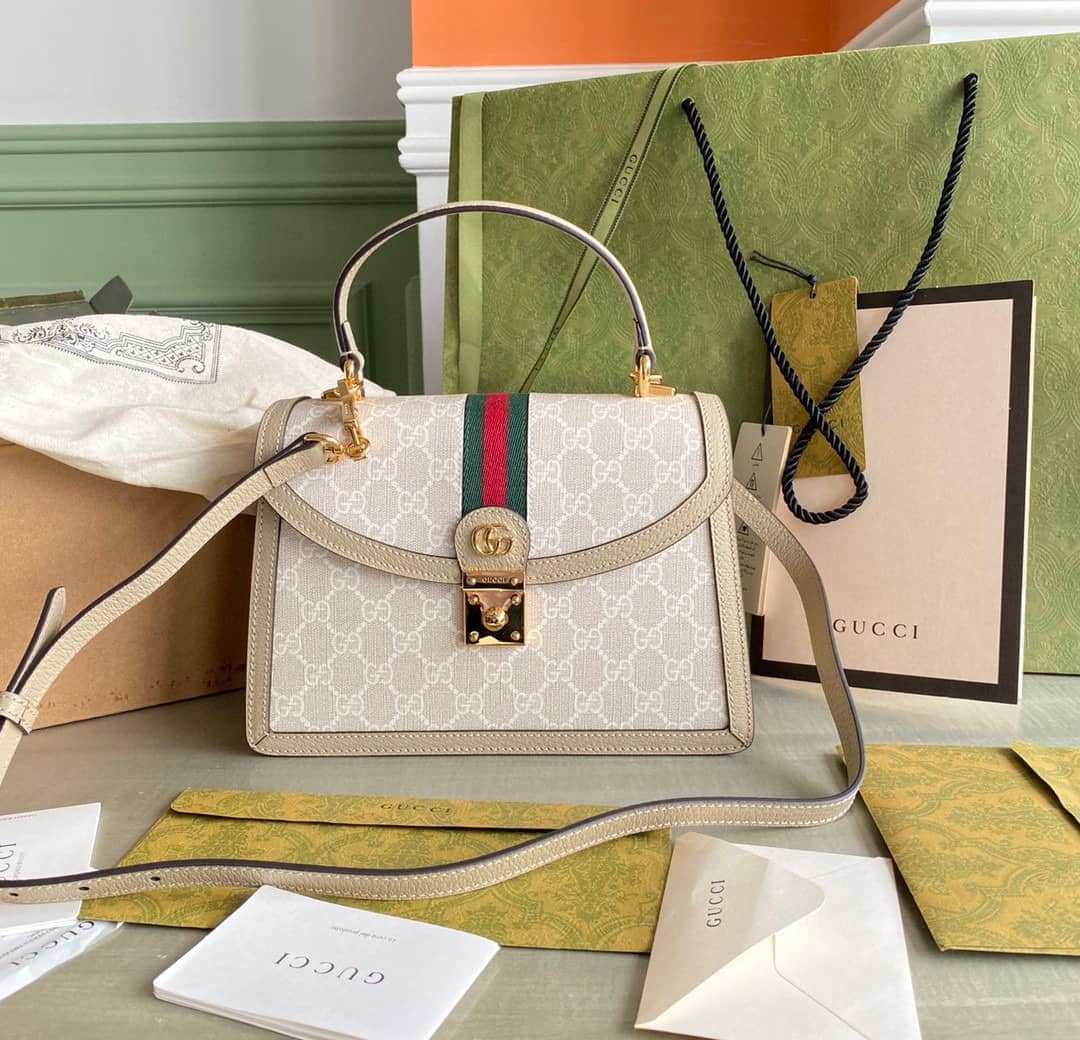 Gucci Ophidia Small Top Handle Shoulder Bag With Web 651055 Replica