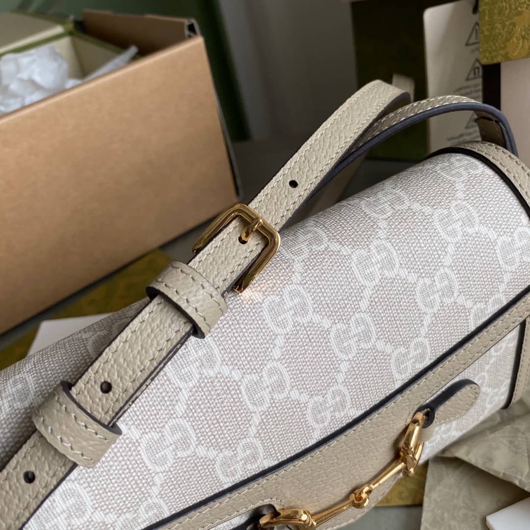 Gucci Horsebit 1955 Mini Bag White 699296 Replica