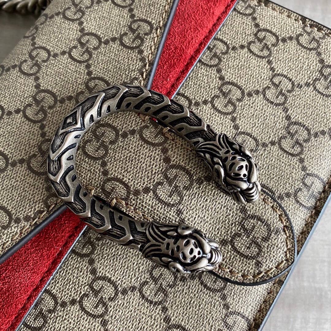 Gucci Dionysus Dupe Supreme Dionysus 2way Mini Chain Shoulder Bag Replica Red 421970