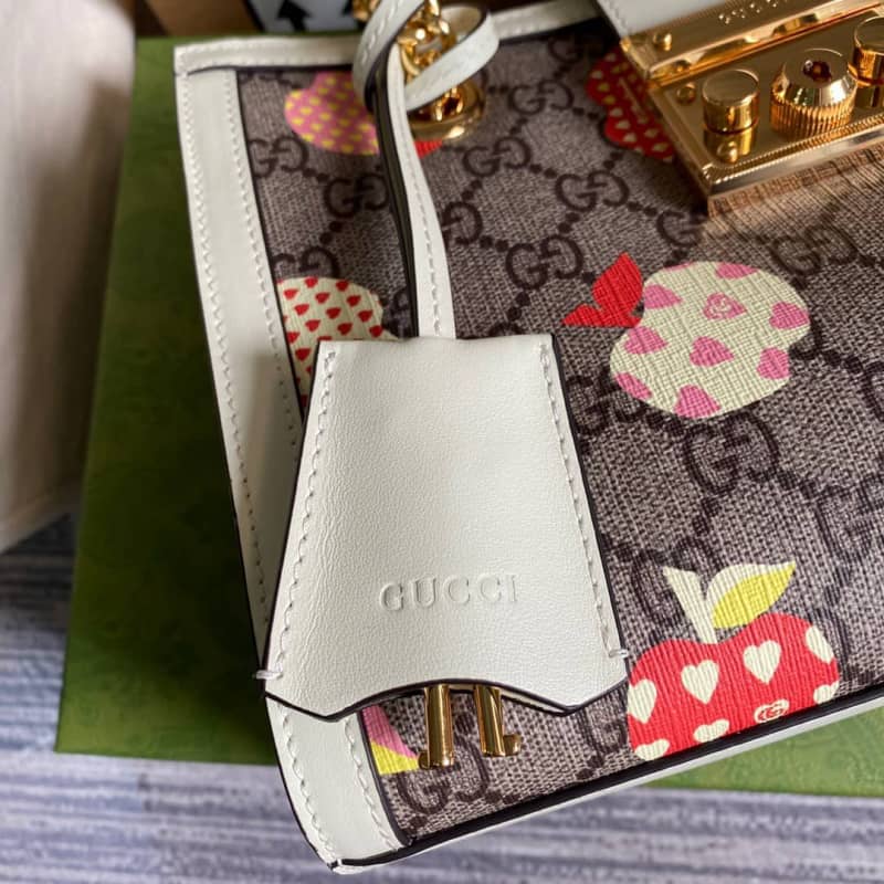 Gucci Padlock Small GG Supreme Canvas Shoulder Bag Replica Brown 498156