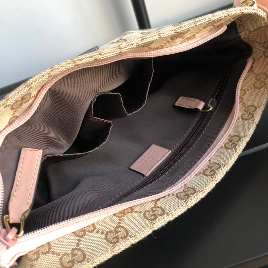 Gucci GG Canvas Shoulder Bag Replica Beige 189749