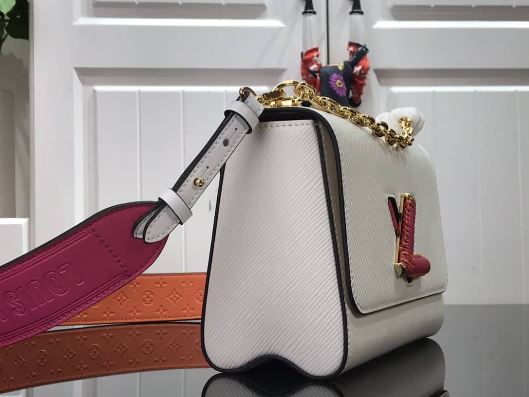 Louis Vuitton Epi leather Twist MM Replica Handbag White M57667