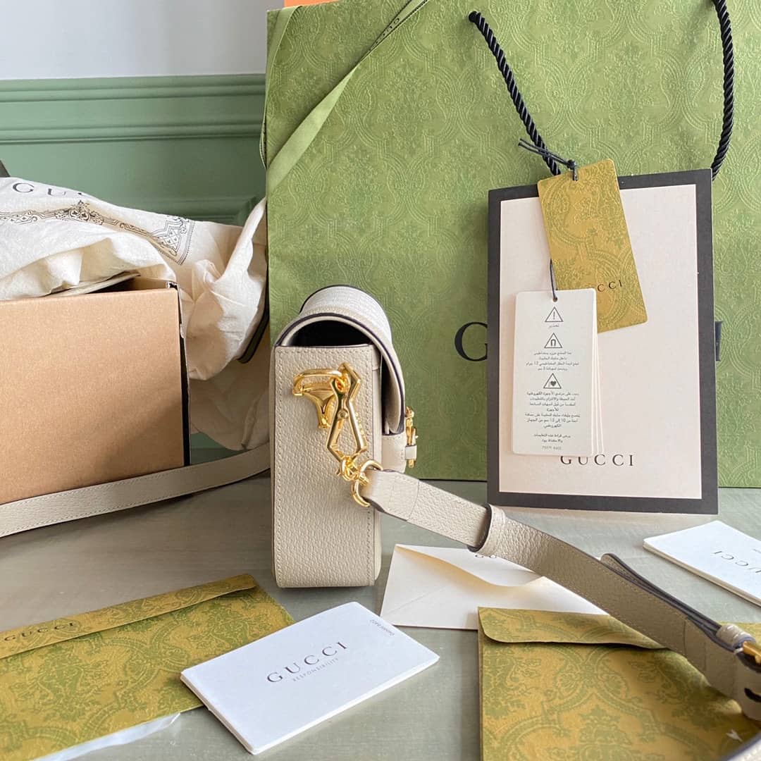 Gucci Horsebit 1955 Mini Shoulder Bag White 658574 Replica