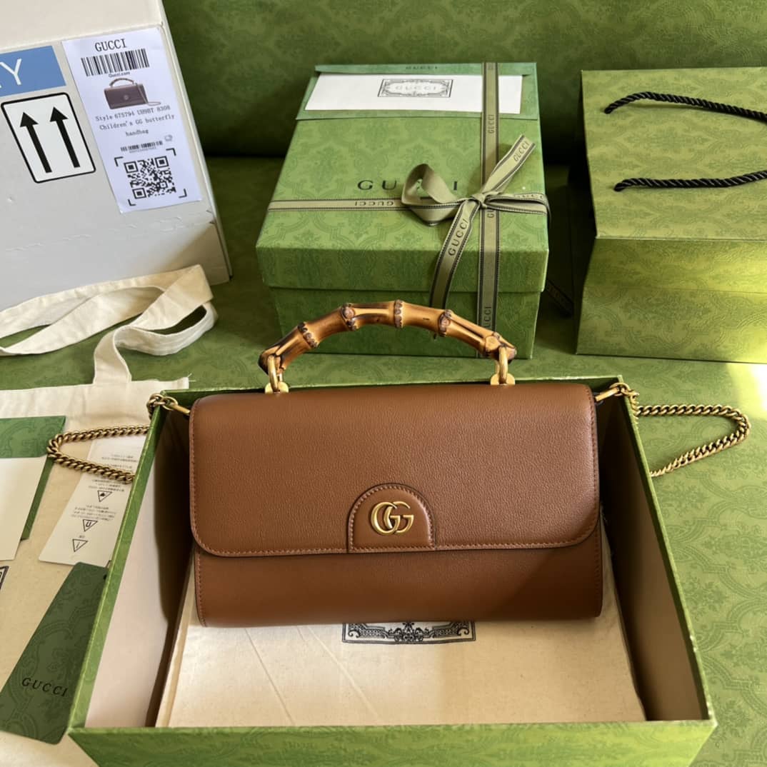 Gucci GG Large Top Handle Bag With Bamboo 675795 Replica