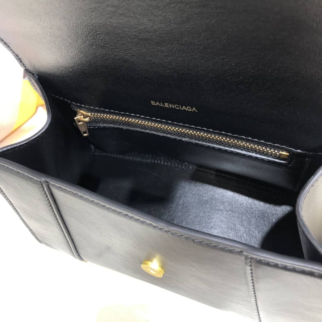 Balenciaga Hourglass Leather Top Handle Replica Bag