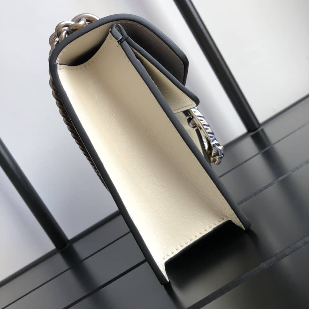 Gucci Dionysus Dupe GG Supreme Dionysus 2way Mini Chain Shoulder Bag Replica White Yellow 421970