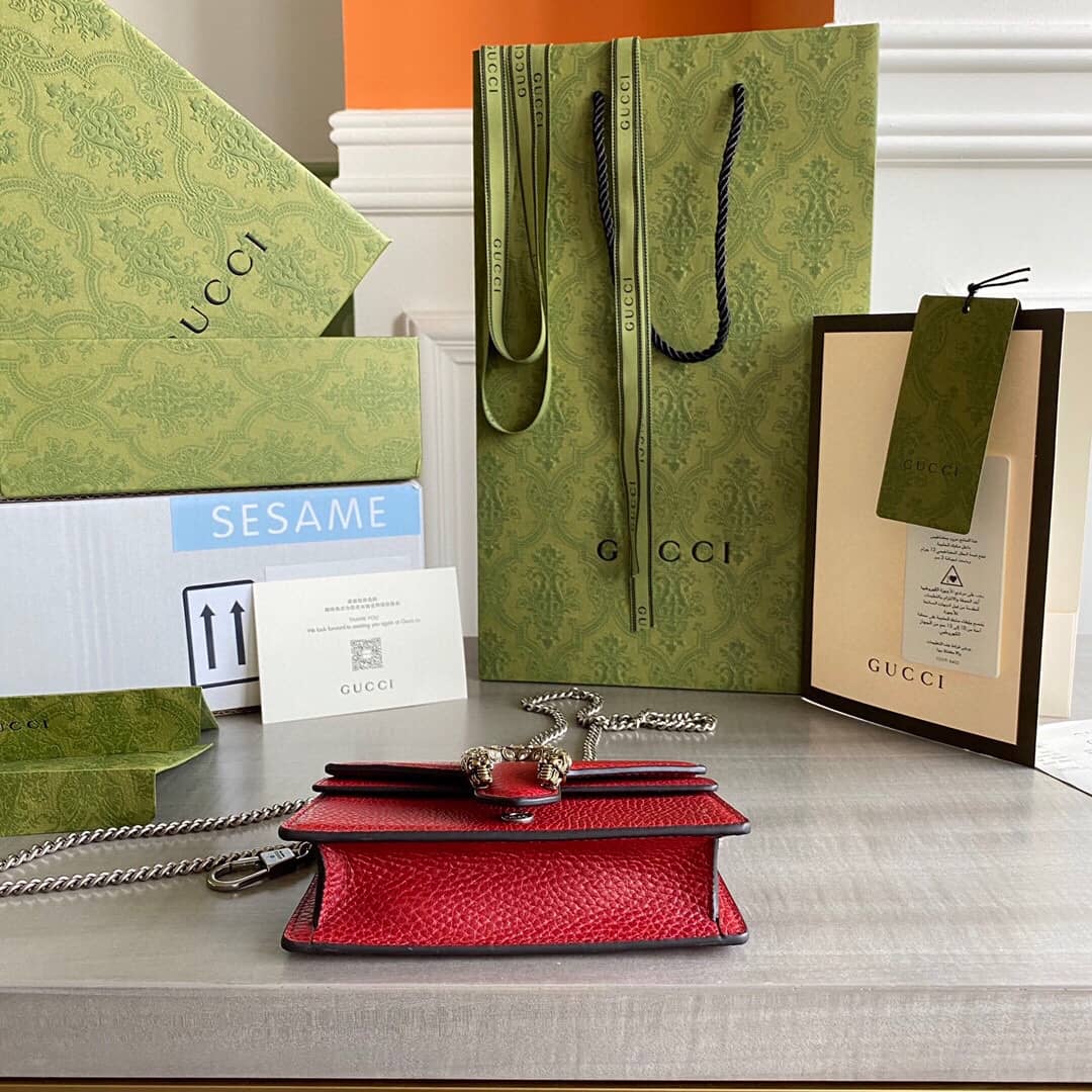 Gucci Dionysus GG Supreme Super Mini Bag Replica Red 476432