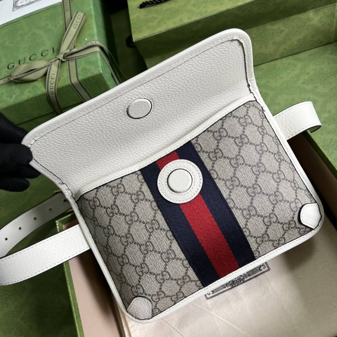 Gucci Ophidia White 674081 Replica Belt Bag